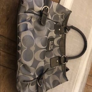 Grey coach double pocket purse